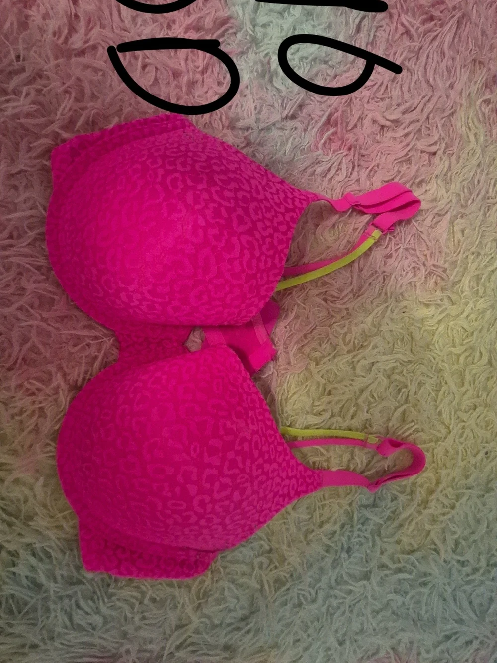 Women's Hot Pink Leopard Print T-Shirt Bra